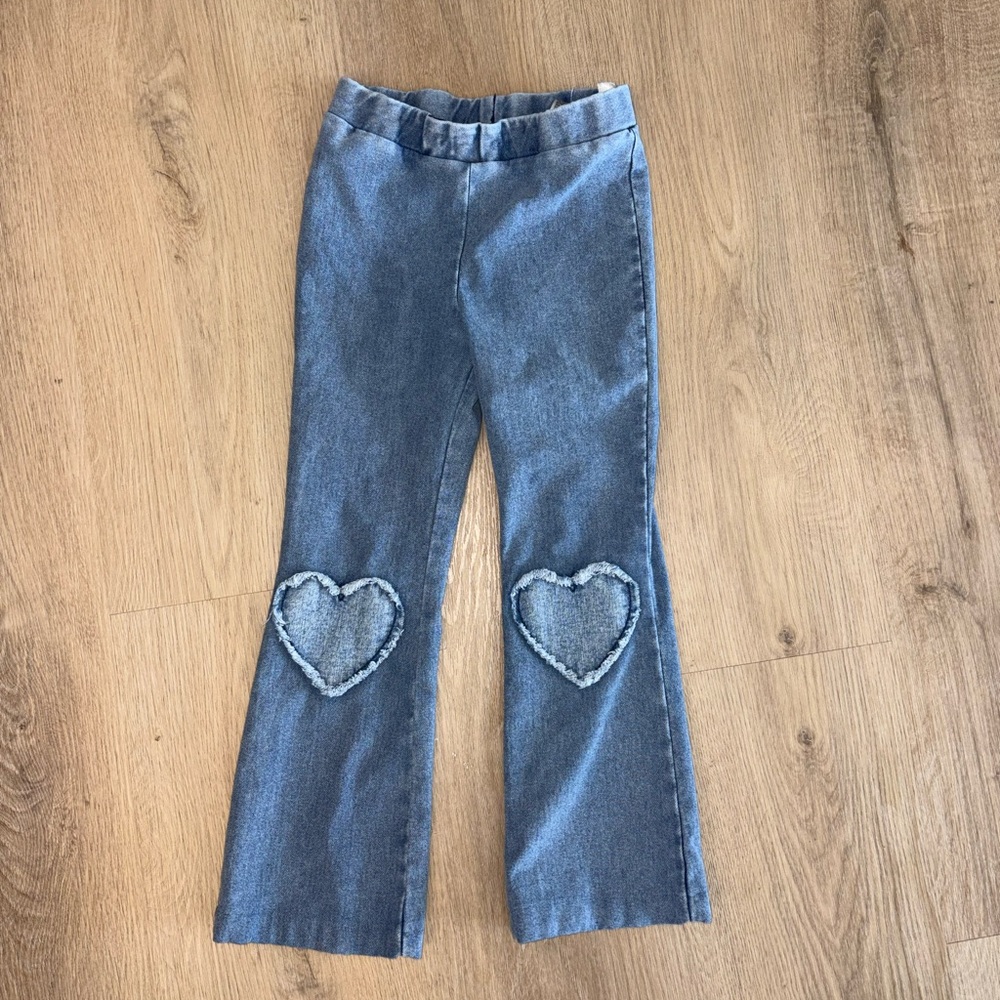 H&M Kids Blue Jeans with Heart Patches